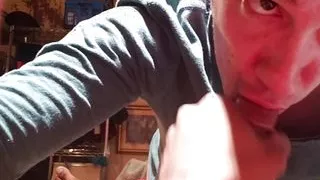 Hung bbc nuts all on my face