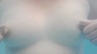 nipple play in the pool