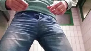 Dropping cum in slow motion cock ring in wc ruined orgasm full sperma