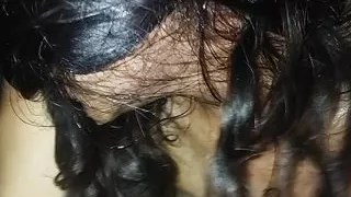 Amateur Latina MILF rides hard until she sweats and gets cummed