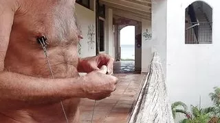 BDSM training outdoor in deleric village