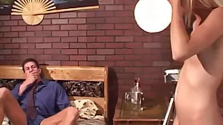 Skinny blond anal fucking