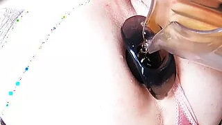 SELF PEE on my face from ass, HOT!!