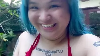 Bbw asian in bikini