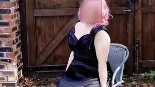 ultra sexy television  in shiny black satin