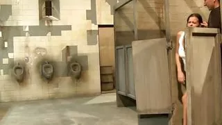 An innocent brunette bunny in prison gets insulted and punished by a dominant guard.