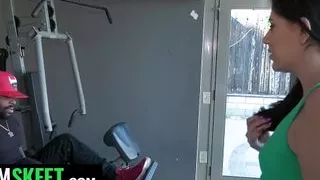 Step-daughter Miranda Miller Makes Flowers With Her New Black Stepdaddy - Teens Love Black Cocks