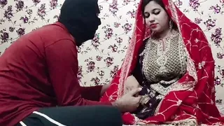 Indian Desi Sexy Bride with her Husband on Wedding Night