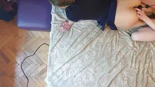 Sexy girl gets fucked from guy with anal beads ass play gape