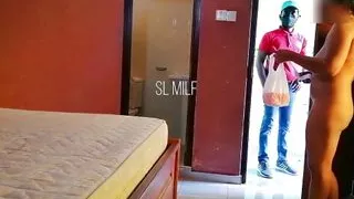 KFC Delivery Guy Knocked on the Door as I Fucked my Wife