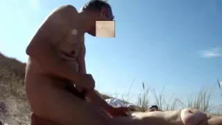 Old Man And Girlfriend In The Dunes Nice