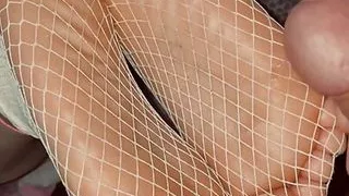 Amateur nice stockings feet