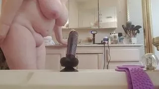 Naughty, Nasty, Horny Granny Does Herself With A Dildo