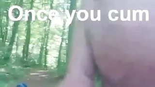 Dare to strip and cum in woods
