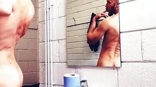 Butt, Dad, Jerk Off, Mirror, Muscle, Skinny