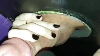 Hot housewife homemade, husband films his wife sucks off a stranger in a real amateur gloryhole