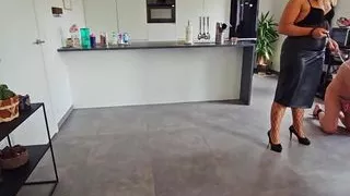 Domestic cleaning slave