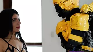 InkaFormers in Peru awakening the robot with big ass white latina getting creampied inside her anus.