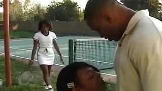 Curvy sexy hot ebony babes getting fucked in a hardcore threesome