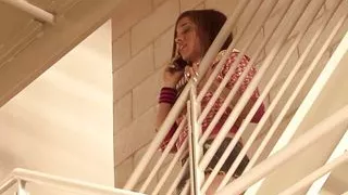 Teen doll in pink socks fucking