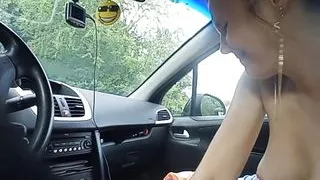 accidentally finished in the mouth during a blowjob in the car.