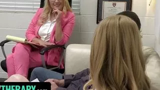 Petite Step-daughter Has A Crazy Secret Crush On Her Stepdad So They Have To Undergo Family Therapy