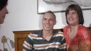 Threesome fuck with a housewife who shares her husband's cock with a German slut