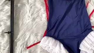 NANA Self-bondage girl in dead reservoir water with gas mask orgasm with vibrator