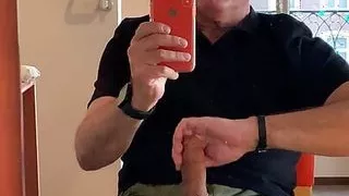 Wanking in the window. Full version of me jerking-off and cumming in my jeans, un-edited! Cumming on my jeans. Face included