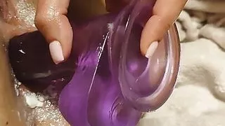 french couple katarina this dildo her little hole she takes a lot of pleasure