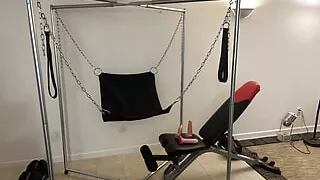 Fucking dildo in jockstrap