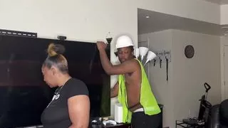 Construction worker whore fucking a client while on the job