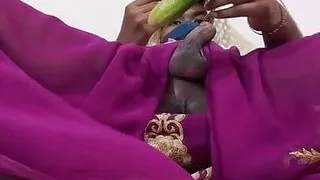 Sareee vegetable masterbation