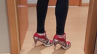 Walking in my new Sneaker High Heels by Missy Rockz