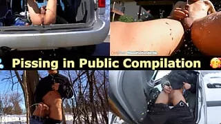 Married Twink Shamelessly Pissing in Public Compilation