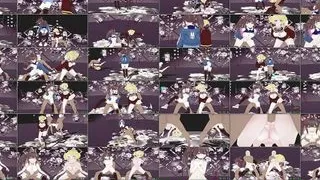 Cute Dance + Foursome Sex (3D HENTAI)