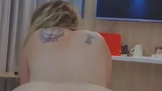 Curvy fat ass  cheating slut gets creampied at my hotel