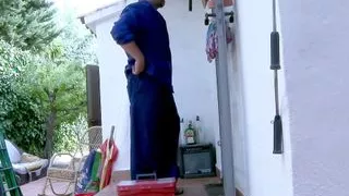 Horny Housewife Plumbed by the Plumber