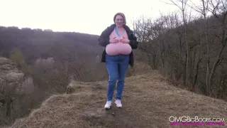 Lily Tits Out in Nature