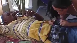 Outstanding ebony hot slut getting her pussy smashed by a loaded BBC