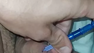 I almost got caught sticking the adapter in my dick hole