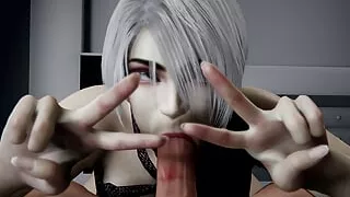 (Ivy Valentine Deep BLOWJOB) INTENSE SEX, DEEP THROAT, HOT MILF, BLOWJOB (Horny MILF, Soulcalibur 3D Porn NSFW) Thethiccart