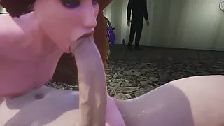 Blowjob in a parking lot (Part 2)  Animation