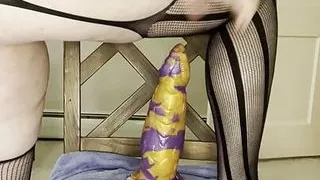 I ride 2 huge bad dragon dildos in my ass (not at the same time!)