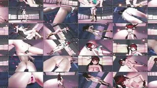 Sexy Girl Dance With Big Ass + Gradual undressing (Focus On Unshaved Pussy) (3D HENTAI)