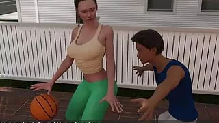 AWAM #2 Sophia plays basketball with the Guys.