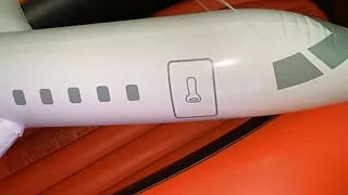 Cumming On My Inflatable Airplane On A Boat
