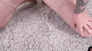 POV busty tattooed MILF pussydrilled while talking dirty