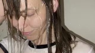 Wetlook - wet t-shirt and knickers