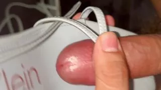 Cum on Light Blue Heels